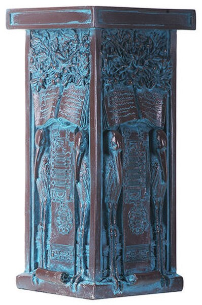 Frank Lloyd Wright Stork Panel Candle Holder Sculpture Replica